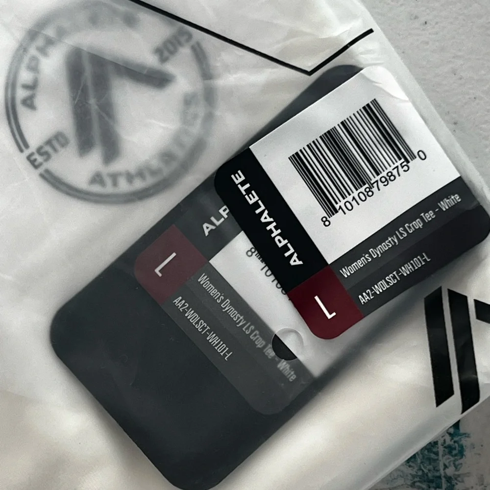 Alphalete Dynasty LS Crop Top - White - Picture 5 of 5